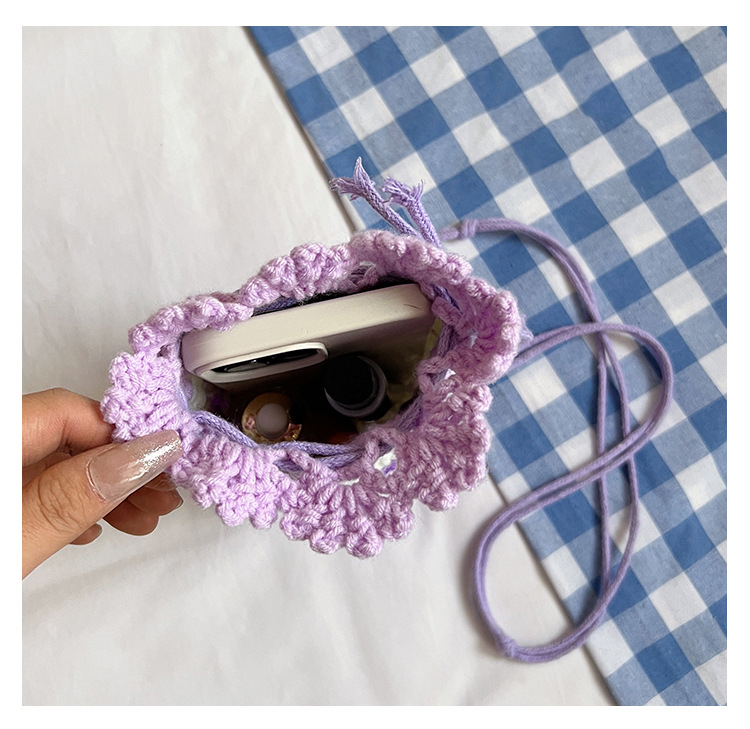 knitted crochet bag