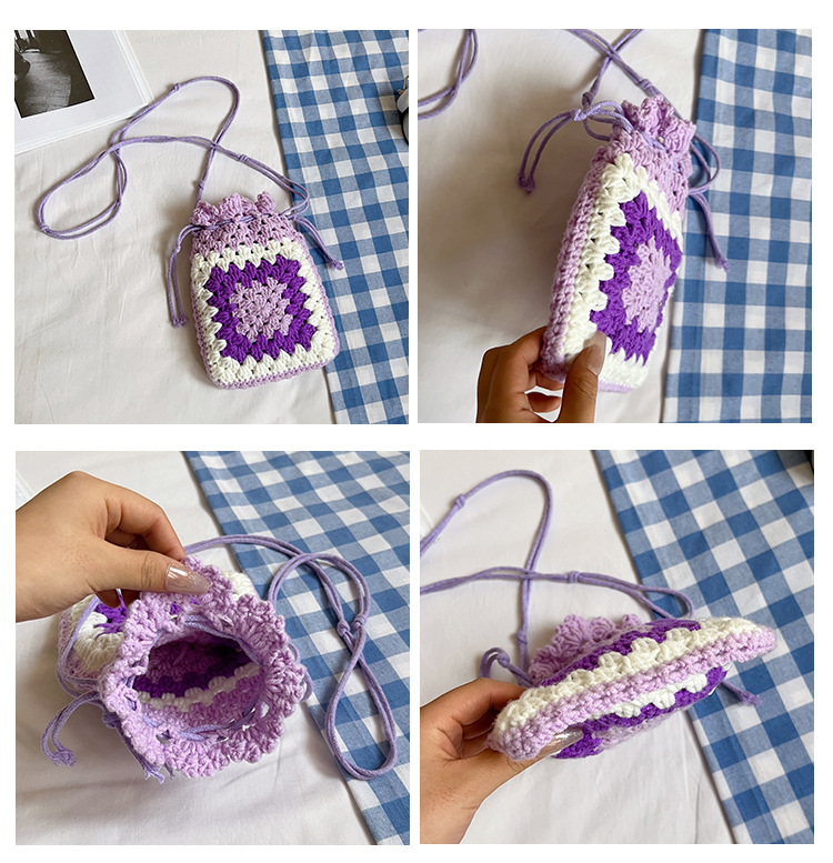 knitted crochet bag