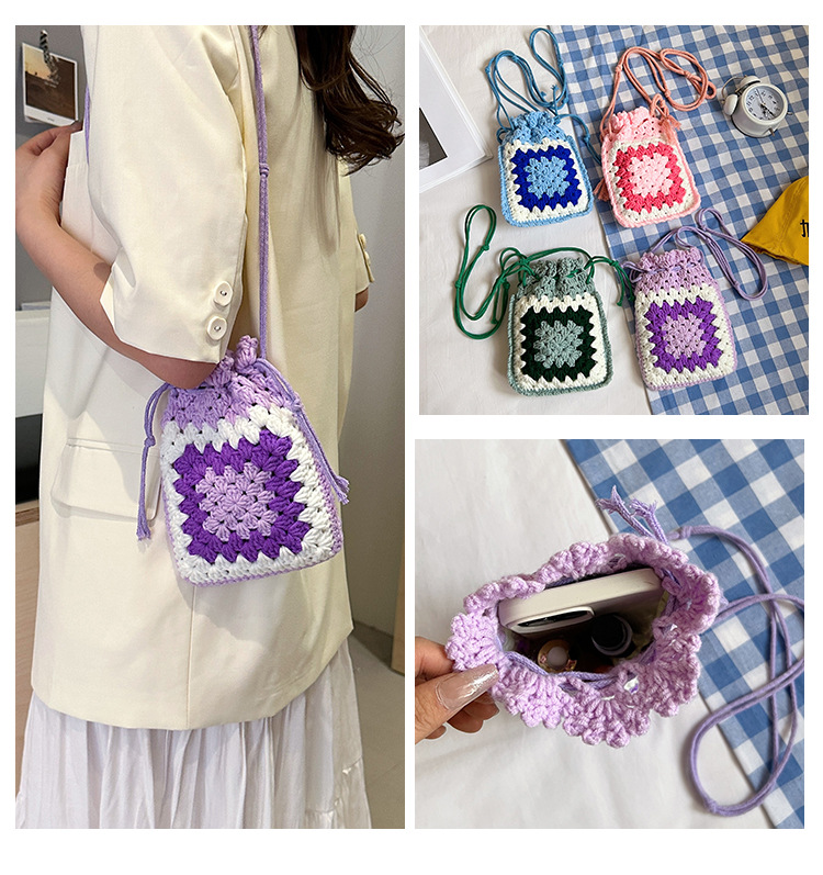 knitted crochet bag