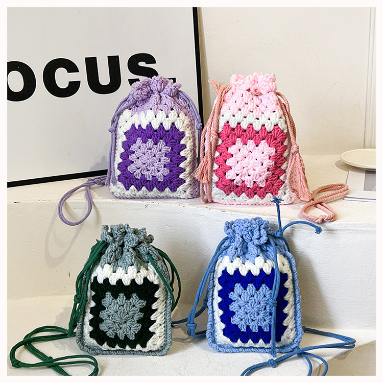 knitted crochet bag