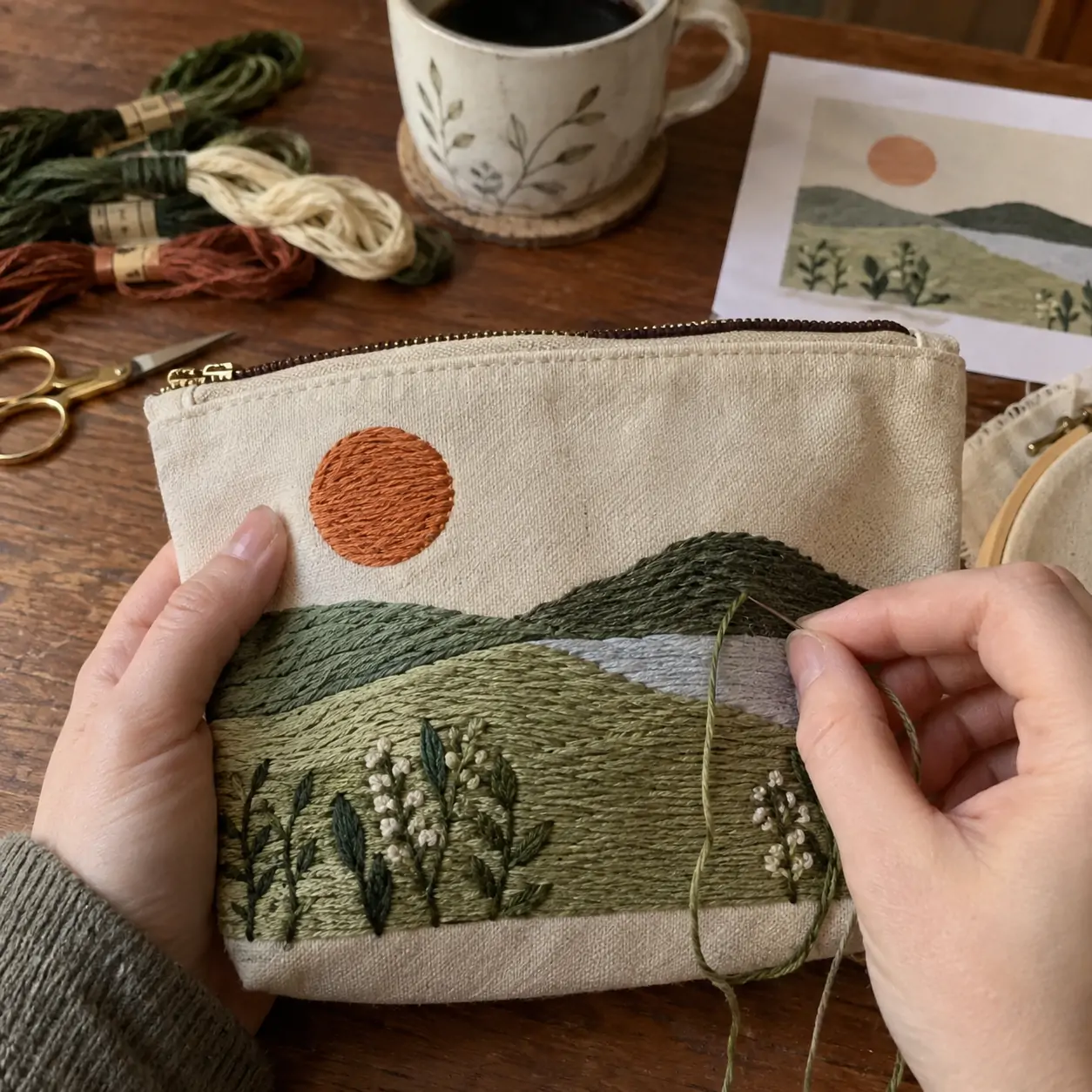 Landscape Embroidery Kit customer project