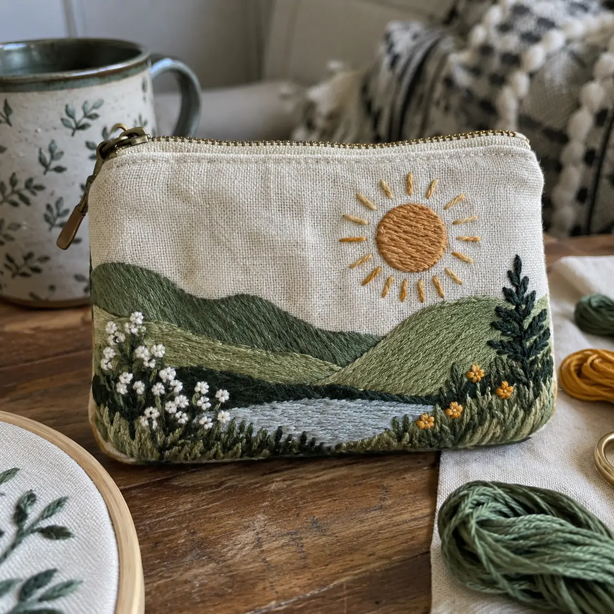 Finished Landscape Embroidery Kit